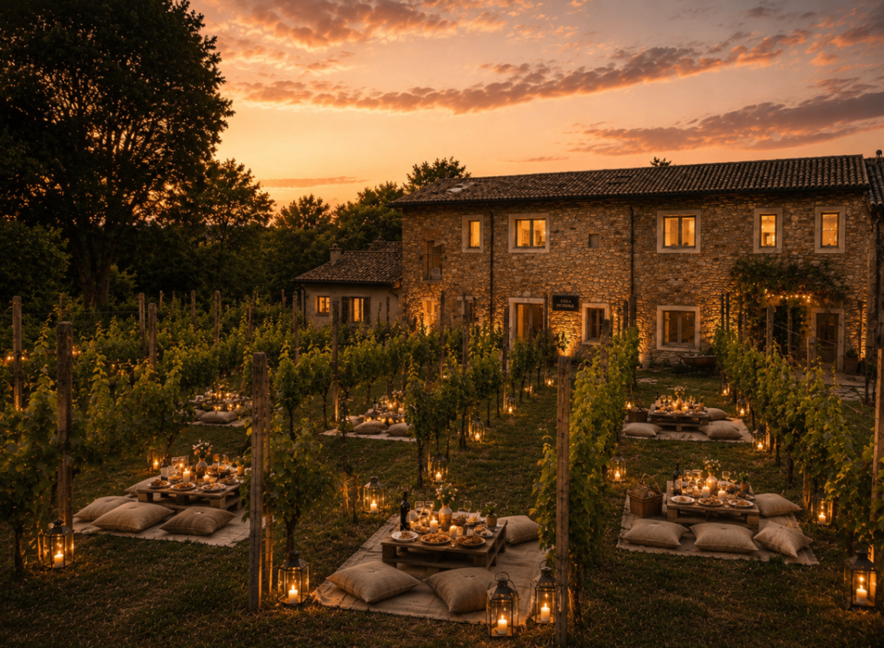 Esperienza picnic in vigna a Villa Petrosa